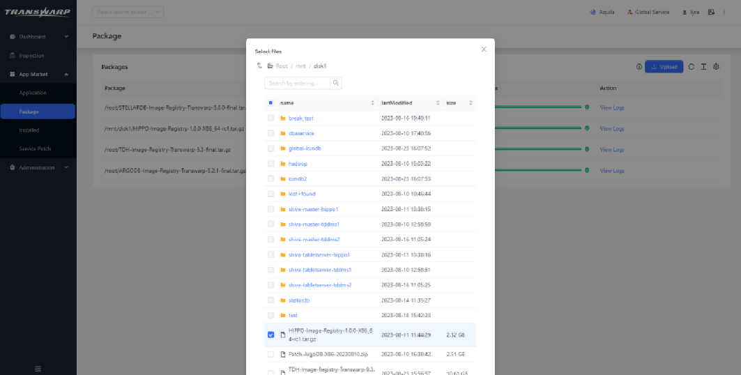 en Upload Package
